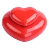 Zerodeko Ceramic Heart Canister Jar for Face Powder and Perfume Red Decorative Airtight Container for Wedding Favors Compact for Travel and Outdoor Use view 1