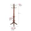KKNH Coat Stand New Simple Wood Coat Rack Home Living Room Hat Clothing Display Stand Multi Zinc Copper Alloy Hooks Modern Decorativ Suitable for Bedroom, Office view 2