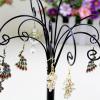 Kuppn Ornament Display Tree, 10.6in Metal Tabletop Display Stand with 12 Display Hangers, Decorative Black Display Tree for Ornaments, Glass Globes, Balls, and Small Craft Items view 3