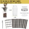 Ardier 4 Tier Spice Rack Organizer with 32 Square Spice Jars and 160 Spice Labels Set for Kitchen Cabinet Countertop Pantry or Wall Mount, Matte Black view 3