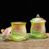 Tofficu Altar Supplies Offering Bowl Buddhist Water Offering Bowl Glass Lotus Water Cups Meditation Altar Offering Bowl Candle Holder Altar Supplies Altar Supplies Offering Bowl view 2