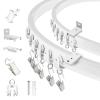 TOKPLNU Flexible Bendable Curtain Track Ceiling Wall Mount 14Ft Curved Sliding Ceiling Track Set Room Divider Curtain Rail Track System for RV Bay Window view 1