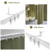 TOKPLNU Flexible Bendable Curtain Track Ceiling Wall Mount 14Ft Curved Sliding Ceiling Track Set Room Divider Curtain Rail Track System for RV Bay Window view 2