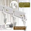 TOKPLNU Flexible Bendable Curtain Track Ceiling Wall Mount 14Ft Curved Sliding Ceiling Track Set Room Divider Curtain Rail Track System for RV Bay Window view 3