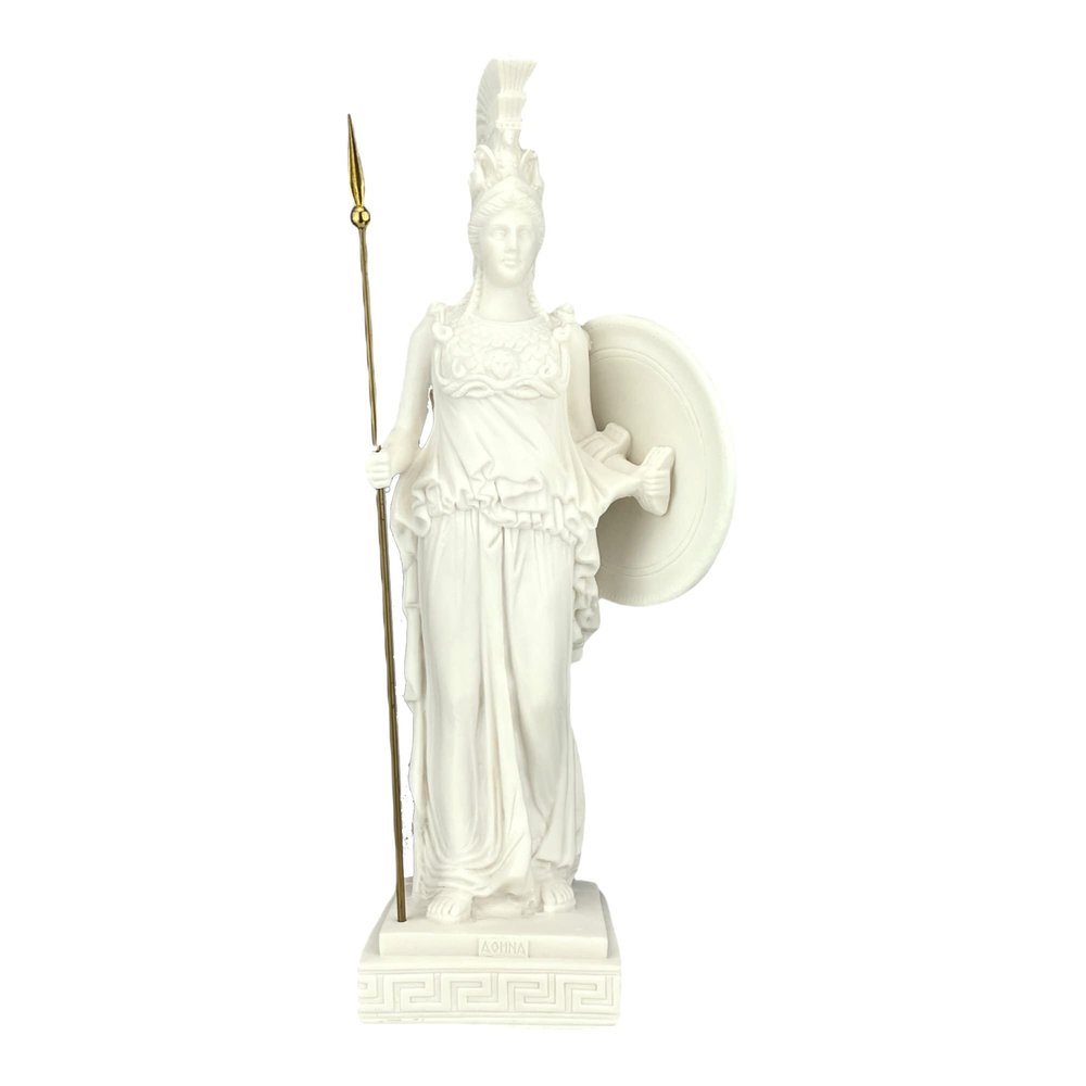 Athena Minerva Greek Roman Goddess Cast Marble Sculpture Statue 47 cm