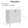 Panana White Coffee Bar Cabinet, Farmhouse Kitchen Sideboard Buffet Storage Cabinet White Accent Sideboard Buffet Cabinet for Kitchen, Dining Room, Living Room, Hallway view 3