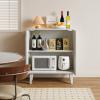 Panana White Coffee Bar Cabinet, Farmhouse Kitchen Sideboard Buffet Storage Cabinet White Accent Sideboard Buffet Cabinet for Kitchen, Dining Room, Living Room, Hallway view 4