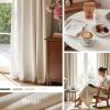 Lazzzy Velvet Blackout Extra Long Curtains Thermal Insulated Room Window Drapes Super Soft Luxury Curtains for Living Room Bedroom Rod Pocket 2 Panels, Beige, 52" W x 120" L view 2