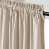 Lazzzy Velvet Blackout Extra Long Curtains Thermal Insulated Room Window Drapes Super Soft Luxury Curtains for Living Room Bedroom Rod Pocket 2 Panels, Beige, 52" W x 120" L view 3