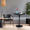 Black Tulip Table,31.5" Modern Round Dining Table Black Pedestal Table Kitchen Table Bistro Table Round Drop Leaf Table for Dining Room,Living Room(Black) view 3