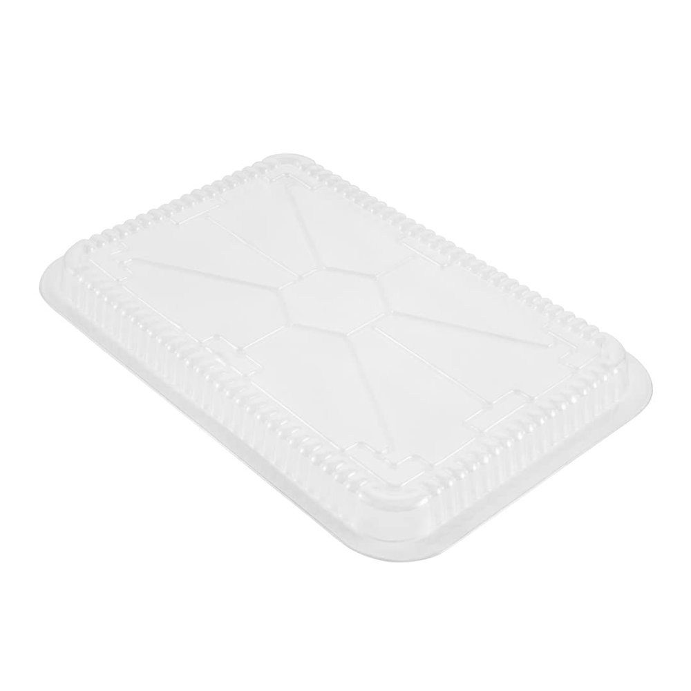 Restaurantware- LIDS ONLY: Foil Lux To Go Container Lids, 100 Dome Take Out Container Lids - Containers Sold Separately, Fits 4 LB Take Out Containers,Clear Plastic Carry Out Container Lids