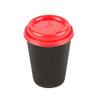 Restaurantware Coffee Cup Lids Only For 8, 12, 16 and 20 oz Cups 500 Pack Of Disposable Red Hot Cup Lids Leakproof Plastic Drink Covers Elevated Spout Air Flow Vent For Latte Espresso Beverages view 2