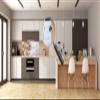 Concept Crystal Large format horizontal backsplash -Art design magnetic tempered glass MBBS26: Tropical Leaves Series view 3