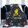 Cartoon Libra Blanket Constellations Throw Blankets Soft Horoscope Astrology Flannel Throw Blanket Zodiac Sign 50"X40" view 1