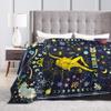 Cartoon Libra Blanket Constellations Throw Blankets Soft Horoscope Astrology Flannel Throw Blanket Zodiac Sign 50"X40" view 3
