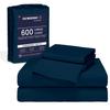 SGI Bedding 108" W x 108" L 4Pc Alaskan King Sheet Set 100% Egyptian Cotton - 600 Thread Count, Fits 12" Deep Pocket - Soft Breathable Oversized Sheets, for Extra Large Beds - Teal view 1