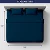 SGI Bedding 108" W x 108" L 4Pc Alaskan King Sheet Set 100% Egyptian Cotton - 600 Thread Count, Fits 12" Deep Pocket - Soft Breathable Oversized Sheets, for Extra Large Beds - Teal view 3