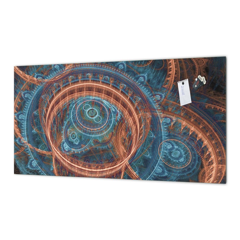 Concept Crystal Stunning Glass Wall Art - Wide Format backsplash with Magnetic Properties MBBS28: Abstract Graphics Series