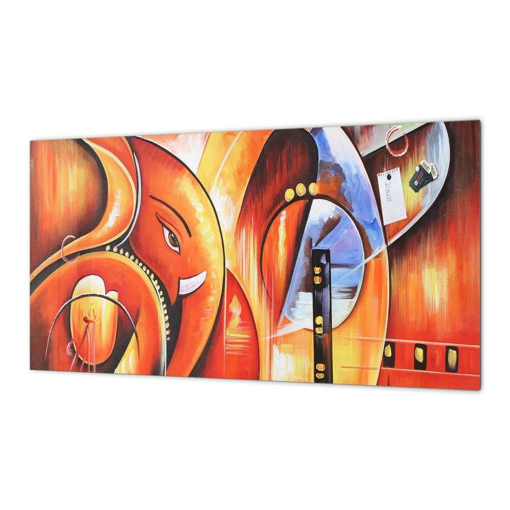 Concept Crystal Stunning Glass Wall Art - Wide Format backsplash with Magnetic Properties MBBS28: Abstract Graphics Series