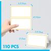 110 PCS Tent Cards with Gold Foil Border - Delicate Seating Cards for Wedding, Table, Dinner Parties, Receptions (Each Measures 2' x 3.5') view 2