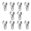 Bettomshin Curtain Track Rollers Plastic Twin Wheeled Carriers Drapery Rail Sliding Glider for Windows Shower Curtain Tracks 0.53" Dia, 100Pcs view 1