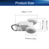 Bettomshin Curtain Track Rollers Plastic Twin Wheeled Carriers Drapery Rail Sliding Glider for Windows Shower Curtain Tracks 0.53" Dia, 100Pcs view 2