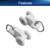 Bettomshin Curtain Track Rollers Plastic Twin Wheeled Carriers Drapery Rail Sliding Glider for Windows Shower Curtain Tracks 0.53" Dia, 100Pcs view 3