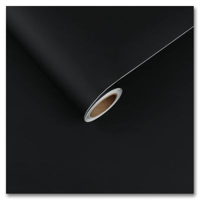 CRE8TIVE 24"x354" Black Wallpaper Peel and Stick Large Size Thick Matte Contact Paper Self Adhesive Removable Wall Covering Decorative Vinyl Film for Bedroom Kitchen Countertops Cabinets