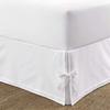 Box Pleated Bedskirt - Split Corner Bedskirt Twn XL Size - Luxury Box Pleated Knot Bedskirts - 100% Egyptian Cotton 1200 TC Box Pleated Bed Skirt - 14 Inch Drop Twn XL Box Pleated Bed Skirt, White view 1