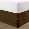 Box Pleated Bedskirt - Split Corner Bedskirt RV Bunk Size - Box Pleated Knot Bedskirts - 100% Egyptian Cotton 1200 TC Box Pleated Bed Skirt - 14 Inch Drop RV Bunk Box Pleated Bed Skirt, Chocolate view 1