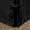 Box Pleated Bedskirt - Split Corner Bedskirt Twn XL Size - Luxury Box Pleated Knot Bedskirts - 100% Egyptian Cotton 1200 TC Box Pleated Bed Skirt - 12 Inch Drop Twn XL Box Pleated Bed Skirt, Black view 2