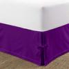 Box Pleated Bedskirt - Split Corner Bedskirt Twin Size - Luxury Box Pleated Knot Bedskirts - 100% Egyptian Cotton 1200 TC Box Pleated Bed Skirt - 12 Inch Drop Twin Box Pleated Bed Skirt, Purple view 1