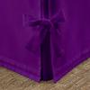 Box Pleated Bedskirt - Split Corner Bedskirt Twin Size - Luxury Box Pleated Knot Bedskirts - 100% Egyptian Cotton 1200 TC Box Pleated Bed Skirt - 12 Inch Drop Twin Box Pleated Bed Skirt, Purple view 2