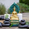 25DOL Buddha Statues for Home. 12" Buddha Statue (The Enlightened One). Collectibles and Figurines, Meditation Decor, Spiritual Living Room Decor, Yoga Zen Decor, Hindu and East Asian Dcor view 2