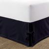 Box Pleated Bedskirt - Split Corner Bedskirt Queen Size - Luxury Box Pleated Knot Bedskirts - 100% Egyptian Cotton 1200 TC Box Pleated Bed Skirt - 10" Drop Queen Box Pleated Bed Skirt, Navy Blue view 1