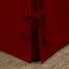 Box Pleated Bedskirt - Split Corner Bedskirt California King Size - Box Pleated Knot Bedskirts - 100% Egyptian Cotton 1200 TC Pleated Bed Skirt - 12" Drop Cal King Box Pleated Bed Skirt, Burgundy view 2