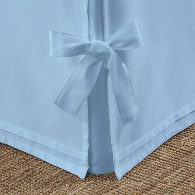 Box Pleated Bedskirt - Split Corner Bedskirt California King Size - Pleated Dust Ruffle Bedskirt - 100% Egyptian Cotton 1200 TC Pleated Bed Skirt - 12" Drop Cal King Box Pleated Bed Skirt, Light Blue