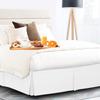 Box Pleated Bedskirt - Split Corner Bedskirt California King Size - Pleated Dust Ruffle Bedskirt - 100% Egyptian Cotton 1200 TC Pleated Bed Skirt - 18" Drop Cal King Box Pleated Bed Skirt, Light Blue view 4