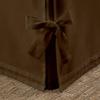 Box Pleated Bedskirt - Split Corner Bedskirt Full XL Size - Box Pleated Knot Bedskirts - 100% Egyptian Cotton 1200 TC Box Pleated Bed Skirt - 14 Inch Drop Full XL Box Pleated Bed Skirt, Chocolate view 2