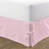 Box Pleated Bedskirt - Split Corner Bedskirt Full Size - Luxury Box Pleated Knot Bedskirts - 100% Egyptian Cotton 1200 TC Box Pleated Bed Skirt - 20 Inch Drop Full Box Pleated Bed Skirt, Baby Pink view 1