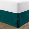 Box Pleated Bedskirt - Split Corner Bedskirt Twn XL Size - Luxury Box Pleated Knot Bedskirts - 100% Egyptian Cotton 1200 TC Box Pleated Bed Skirt - 14" Drop Twn XL Box Pleated Bed Skirt, Teal Green view 1