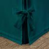 Box Pleated Bedskirt - Split Corner Bedskirt Twn XL Size - Luxury Box Pleated Knot Bedskirts - 100% Egyptian Cotton 1200 TC Box Pleated Bed Skirt - 14" Drop Twn XL Box Pleated Bed Skirt, Teal Green view 2