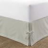 Box Pleated Bedskirt - Split Corner Bedskirt Short Queen Size - Pleated Dust Ruffle Bedskirt - 100% Egyptian Cotton 1200 TC Box Pleated Bed Skirt - 10" Drop Short Queen Box Pleated Bed Skirt, Silver view 1