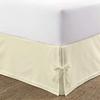 Box Pleated Bedskirt - Split Corner Bedskirt RV King Size - Luxury Box Pleated Knot Bedskirts - 100% Egyptian Cotton 1200 TC Box Pleated Bed Skirt - 12" Drop RV King Box Pleated Bed Skirt, Ivory view 1