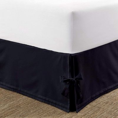 Box Pleated Bedskirt - Split Corner Bedskirt Queen XL Size - Pleated Dust Ruffle Bedskirt - 100% Egyptian Cotton 1200 TC Box Pleated Bed Skirt - 10 Inch Drop Queen XL Box Pleated Bed Skirt, Navy Blue