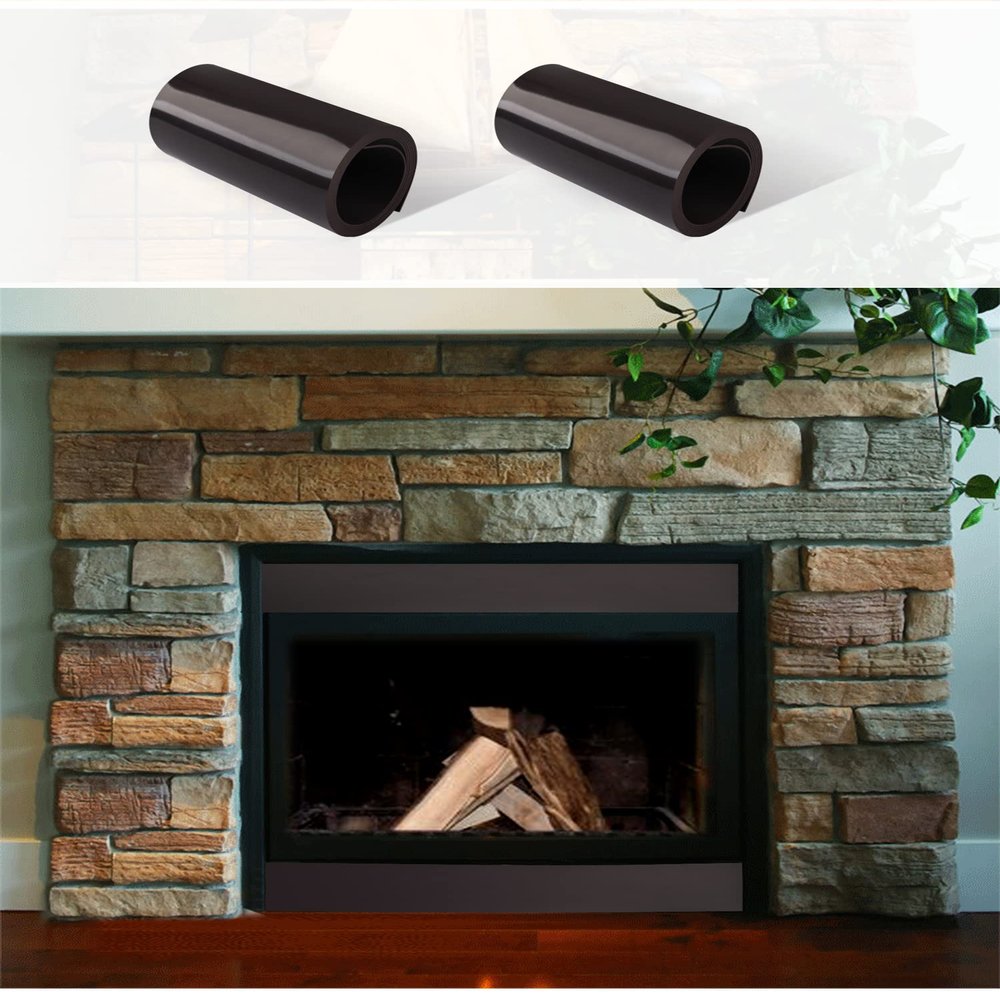 Goodhoily Fireplace Cover Draft Stopper- Pack of 2 Magnetic Covers Keep Drafts Out -Screen Insulation Blocker for Winter,Block Cold Air from Vent 36''Lx4''W