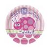 1st Birthday Ladybug Pink 7" Cake Dessert Cake Plates 8 Ct Small Round Paper Plates for All Occasions Disposable Paper Plates view 1