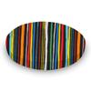 SheetWorld Baby Fitted Oval Crib Sheet Fits Stokke Mini, 100% Cotton Woven Sheet, Unisex Boy Girl, 23 x 29 inches, Colored Stripes Black, Made in USA view 1