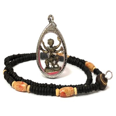WitnyStore Thai Powerful Magic The Lord Hanuman Warrior Monkey King Muay Real Thai Life Protection Mini Amulet Pendant