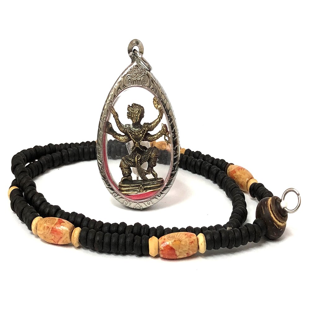 WitnyStore Thai Powerful Magic The Lord Hanuman Warrior Monkey King Muay Real Thai Life Protection Mini Amulet Pendant